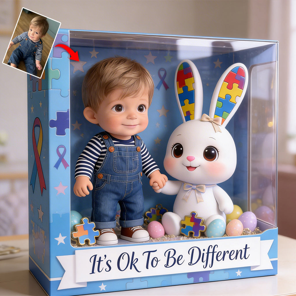 It's Ok To Be Different - Personalized Autism Awareness Custom Shaped Acrylic Plaque