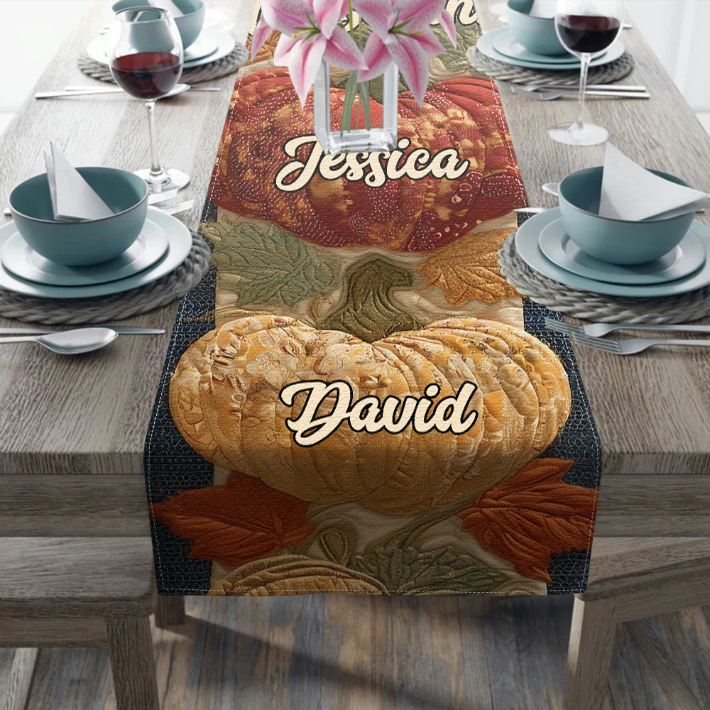 Till The Season - Personalized Family Table Runner