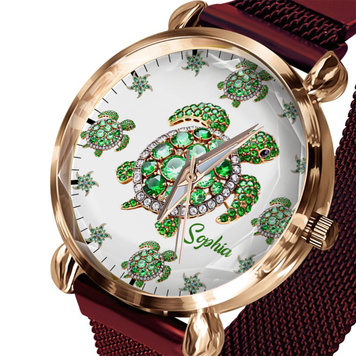 Love Turtles - Personalized Turtle Women Hand Watch