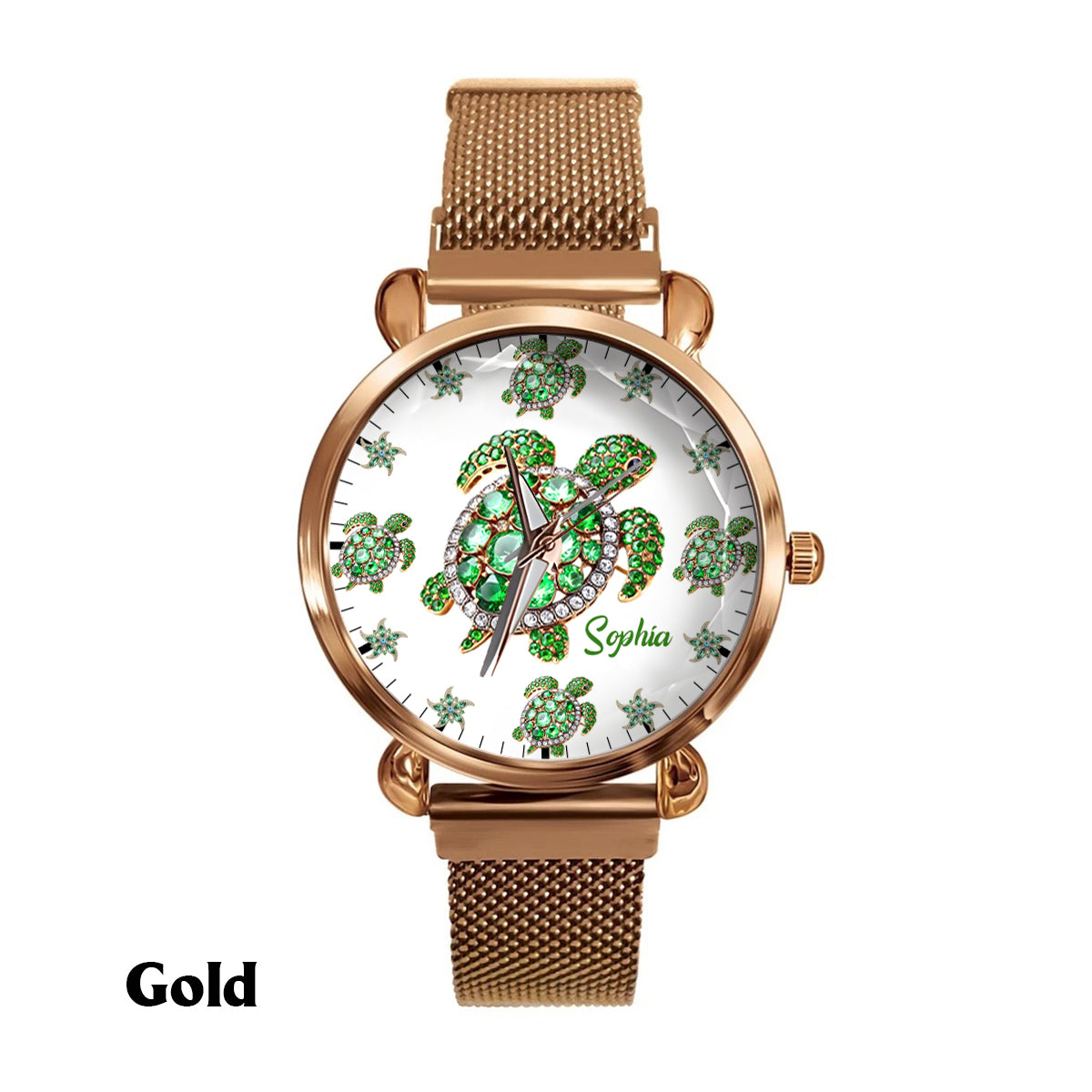 Love Turtles - Personalized Turtle Women Hand Watch