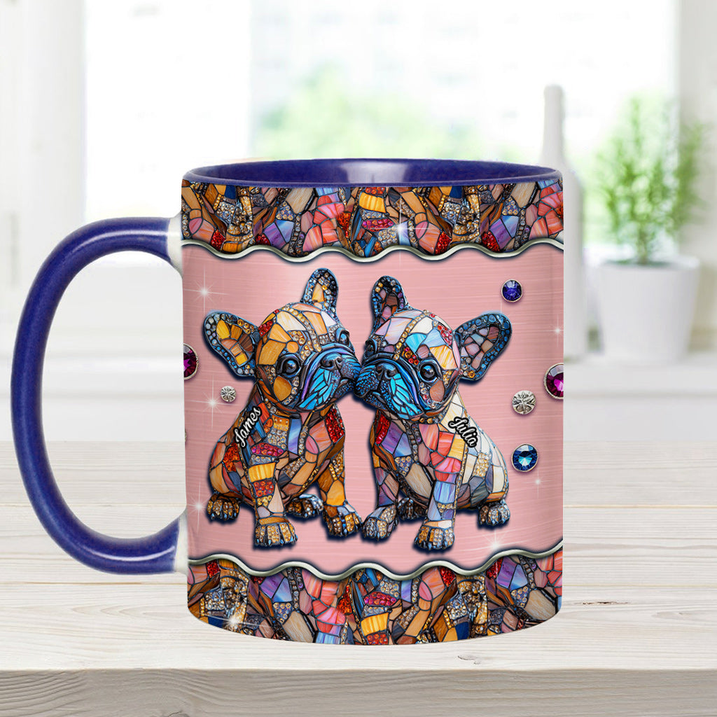French Bulldog Couple - Personalized French Bulldog Accent Mug