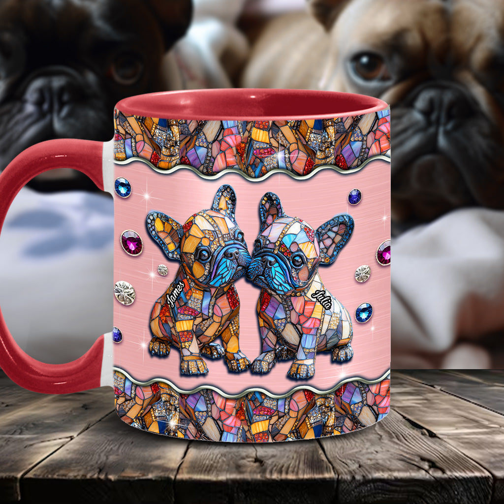 French Bulldog Couple - Personalized French Bulldog Accent Mug