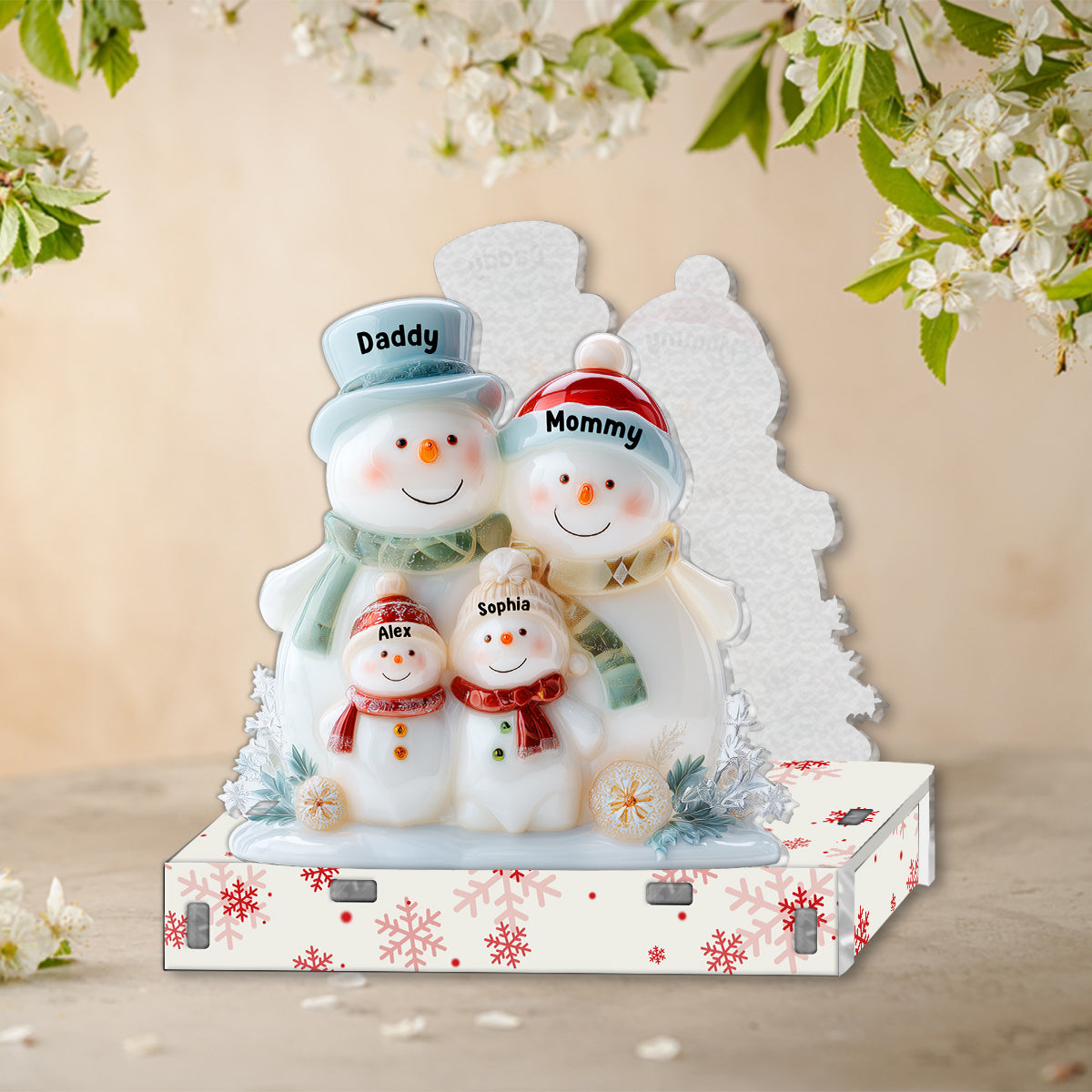 Merry Christmas - Personalized Family Paper Towel Holder