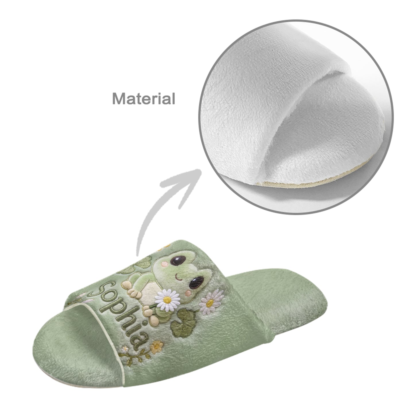 Love Frogs - Personalized Frog Open-Toe Slippers