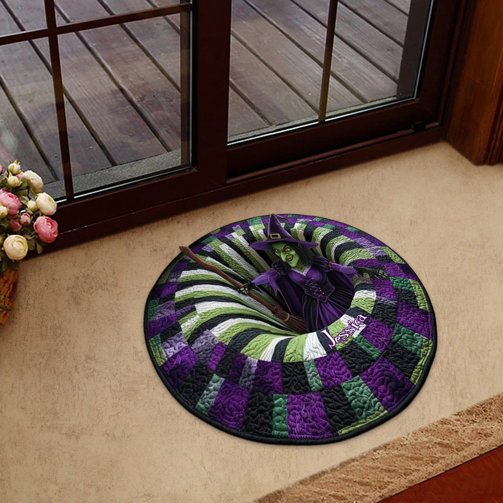 Witch House Decor - Personalized Witch Shaped Doormat/ Rug