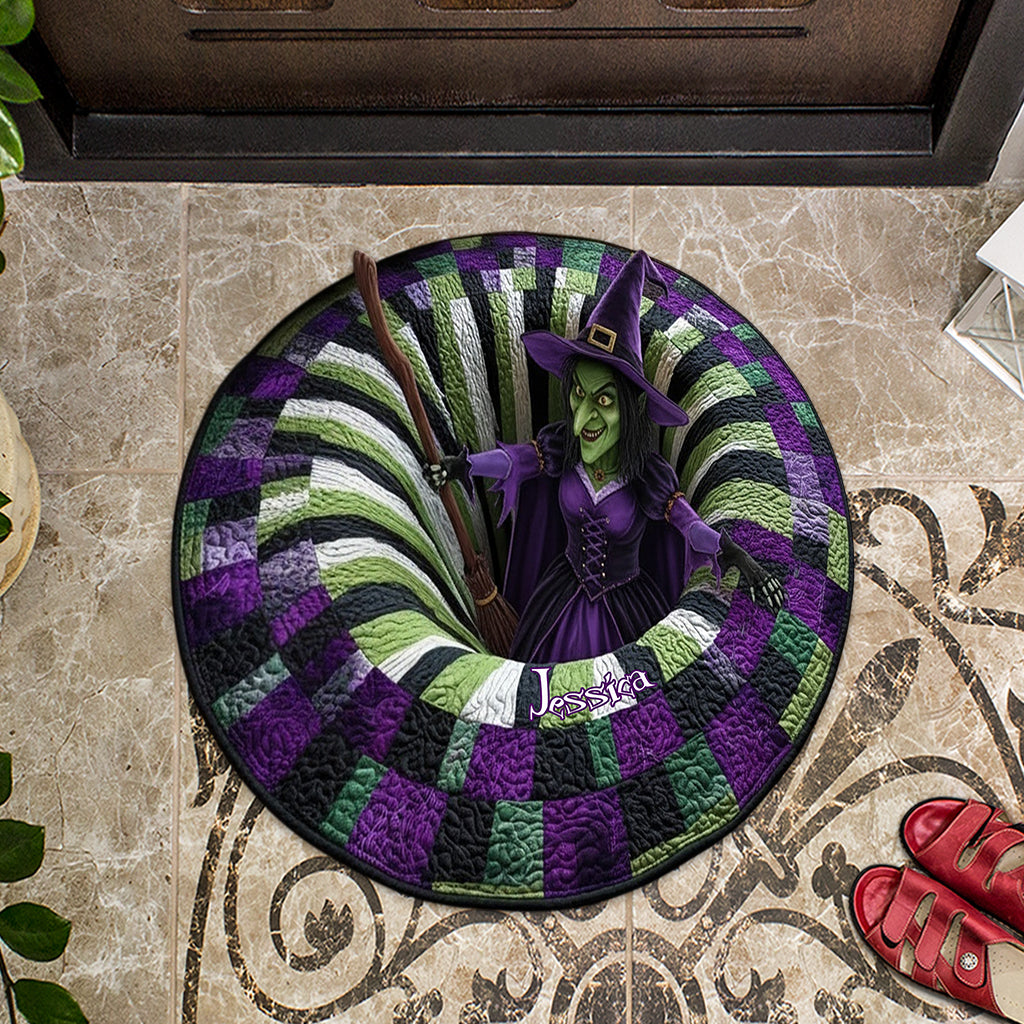 Witch House Decor - Personalized Witch Shaped Doormat/ Rug
