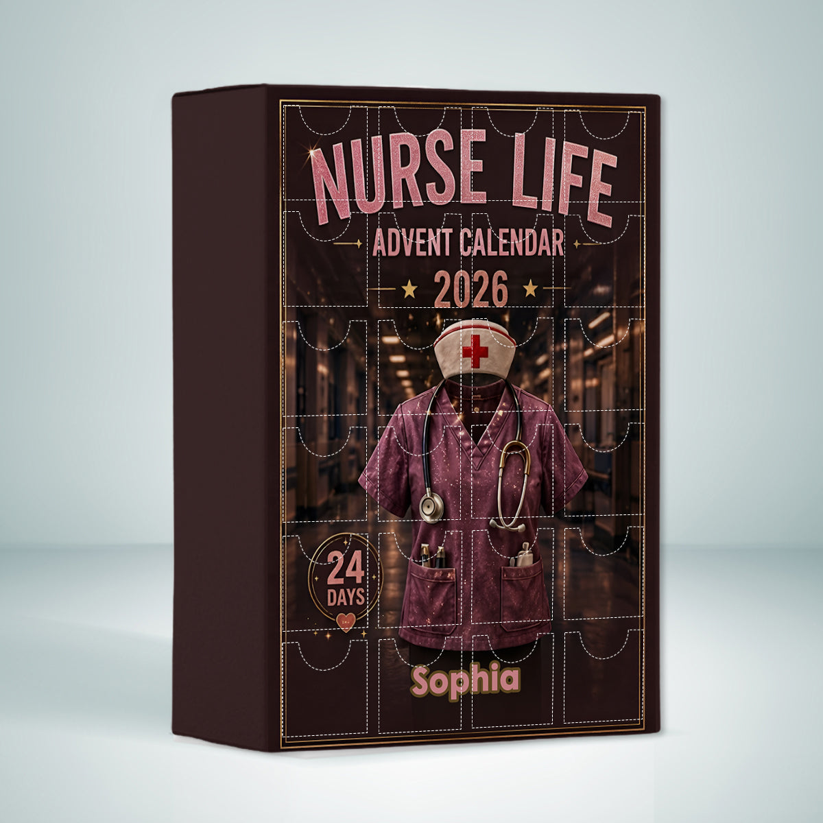 Nurse Life - Personalized Nurse Advent Calendar With Ornaments