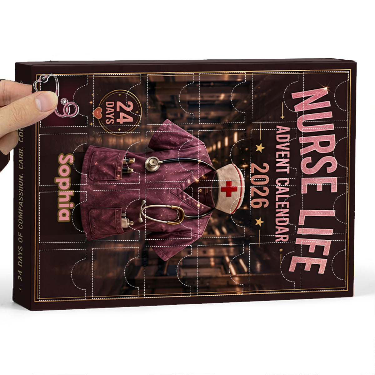 Nurse Life - Personalized Nurse Advent Calendar With Ornaments