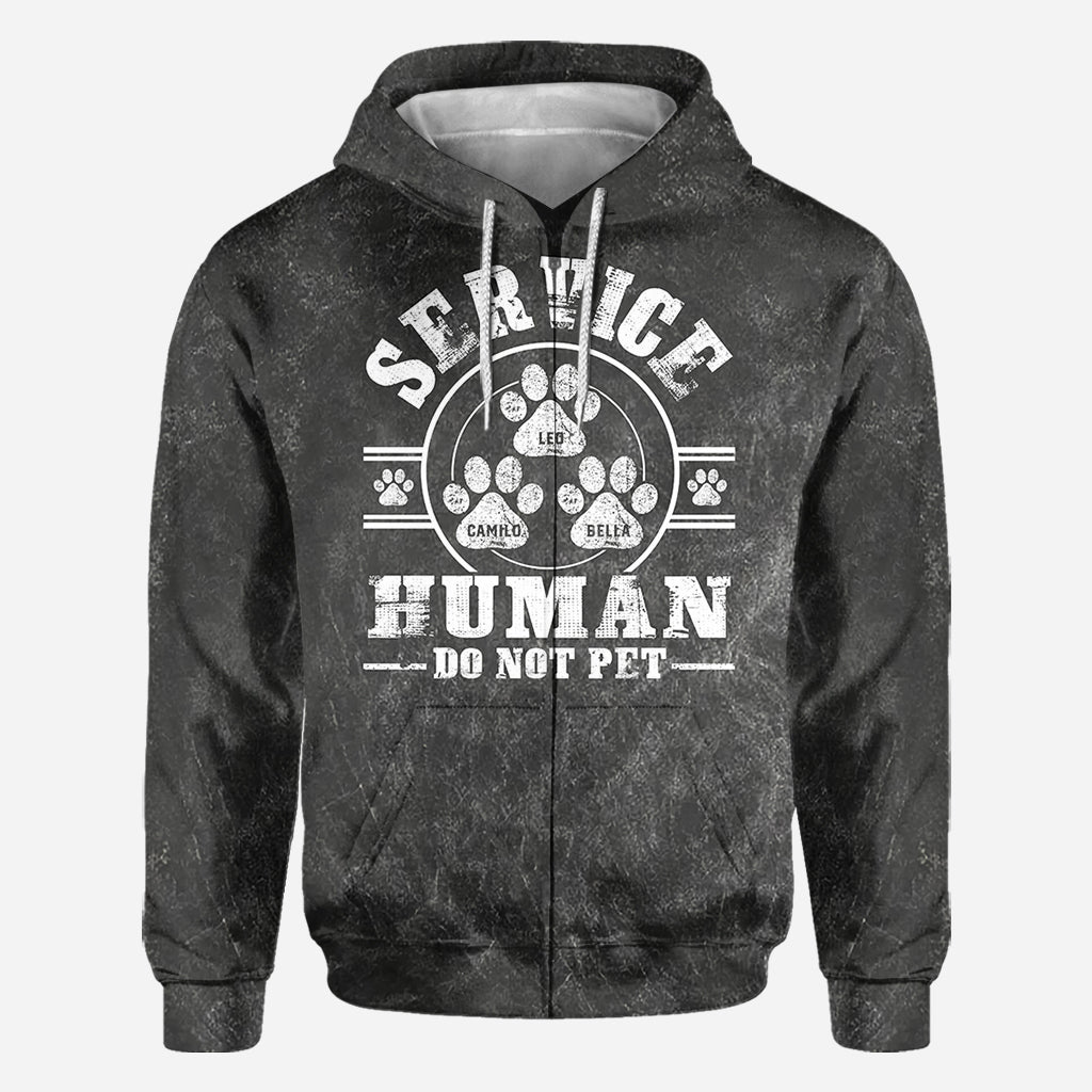 Service Human Do Not Pet - Personalized Dog All Over Shirt