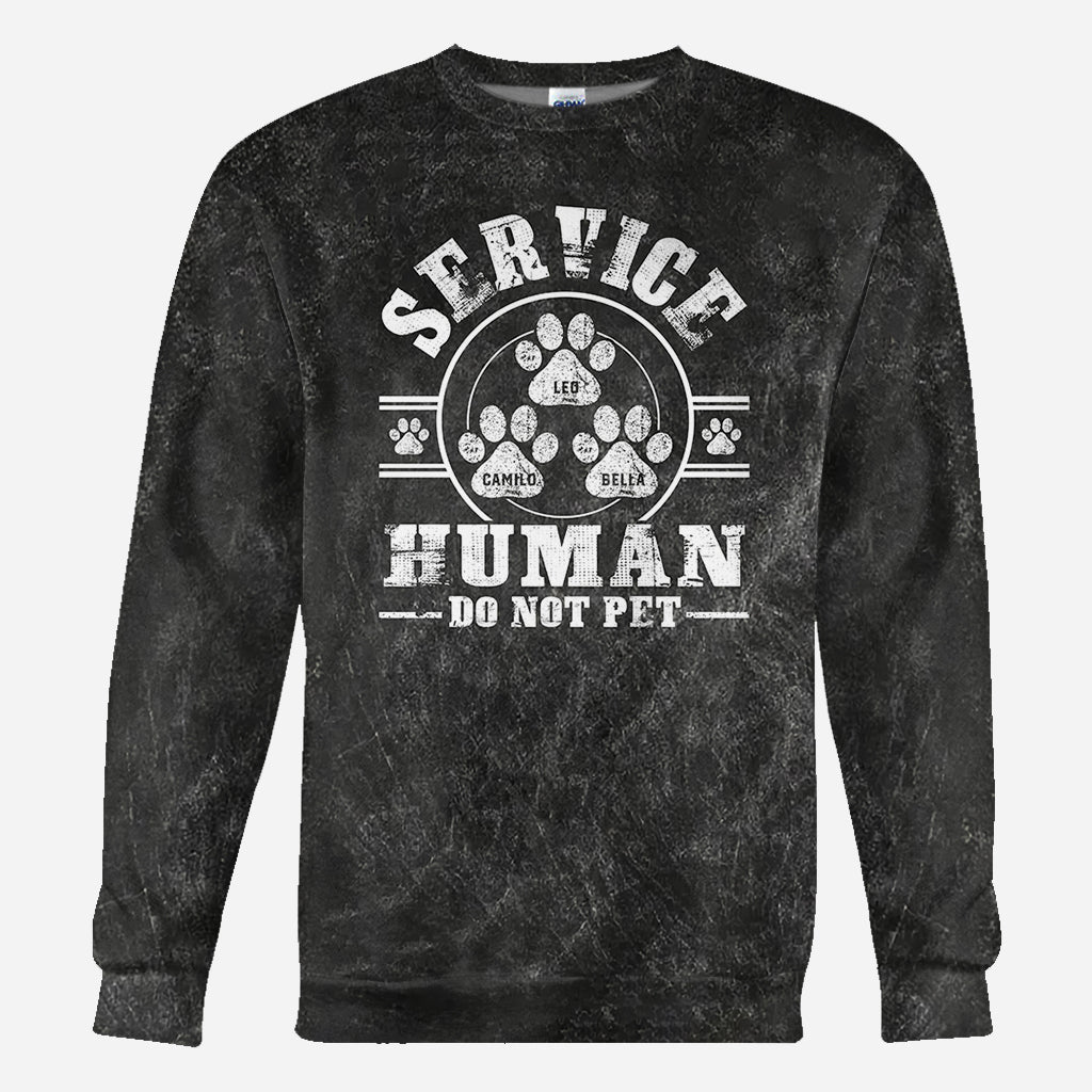Service Human Do Not Pet - Personalized Dog All Over Shirt