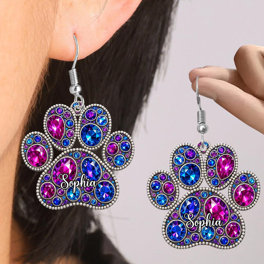 Proud Dog Mom - Personalized Dog Earrings