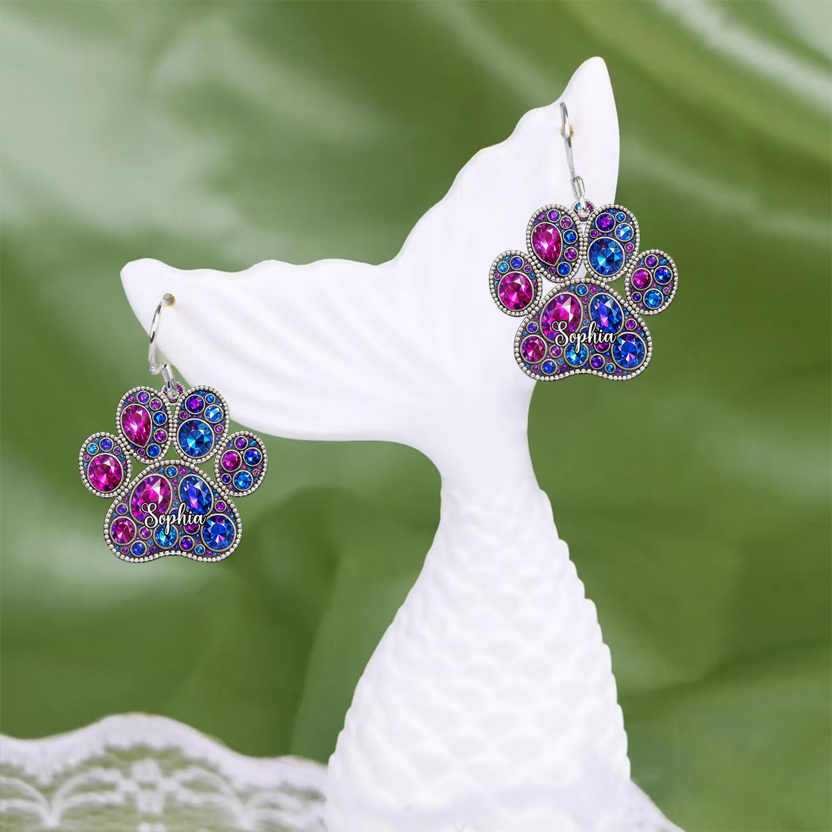 Proud Dog Mom - Personalized Dog Earrings