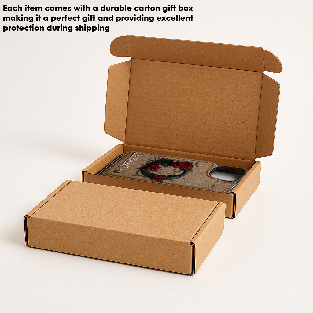 Alphabet Red Rose And Butterflies - Personalized Luxury Wallet Phone Case