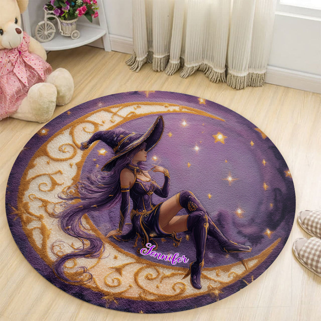 Beautiful Witch - Personalized Witch Round Rug