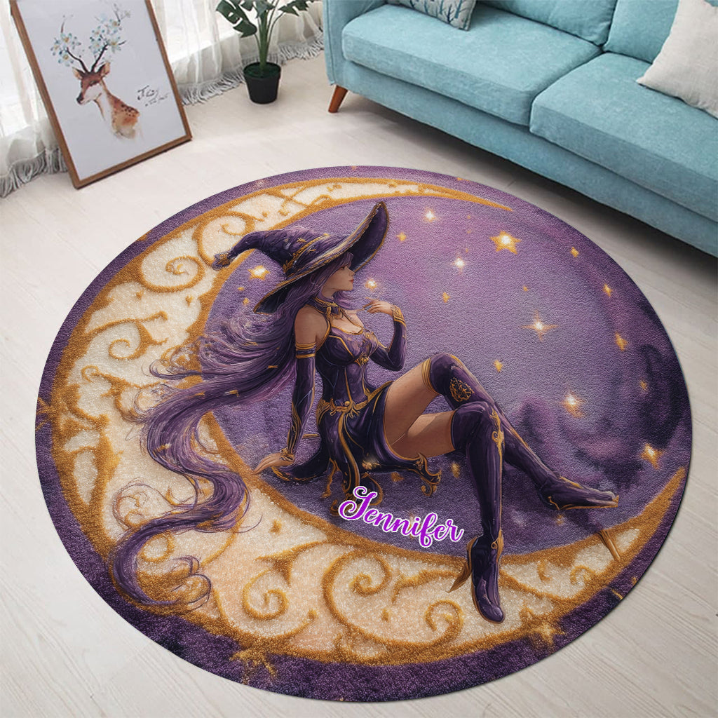 Beautiful Witch - Personalized Witch Round Rug