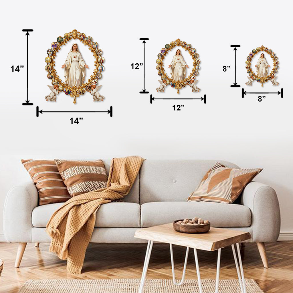 Divine Grace And Serenity Lady - Christian Cut Metal Sign