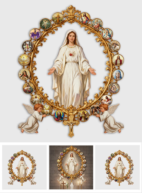 Divine Grace And Serenity Lady - Christian Cut Metal Sign