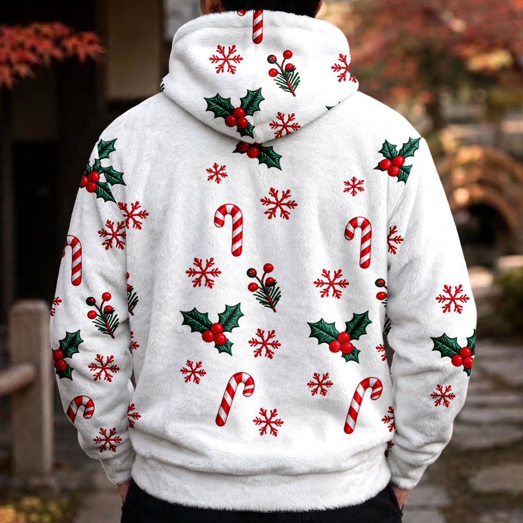 Merry Christmas - Personalized Dog Fleece Hoodie