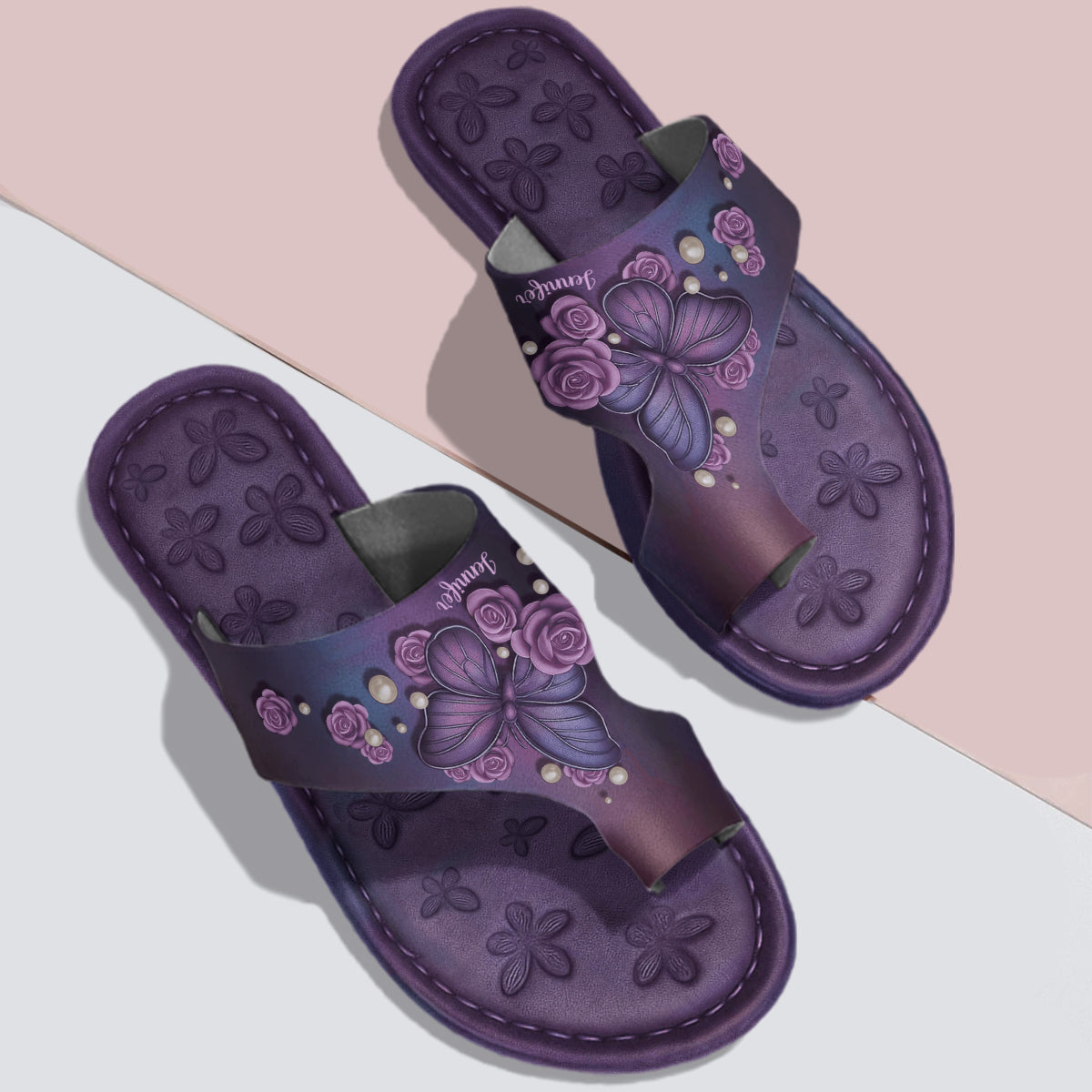 Love Butterfly - Personalized Butterfly Open Toe Sandals
