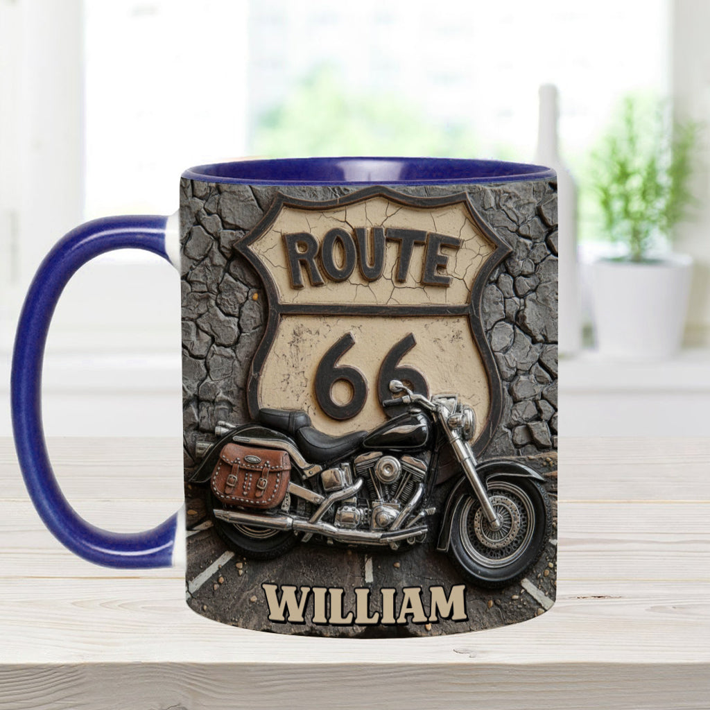 Vintage Road - Personalized Biker Accent Mug
