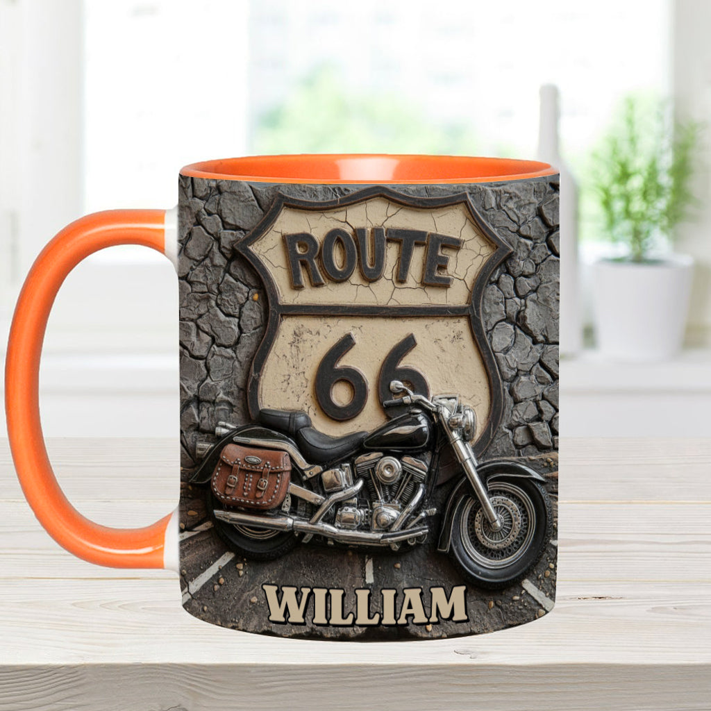 Vintage Road - Personalized Biker Accent Mug