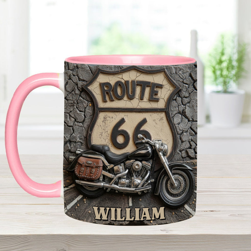 Vintage Road - Personalized Biker Accent Mug