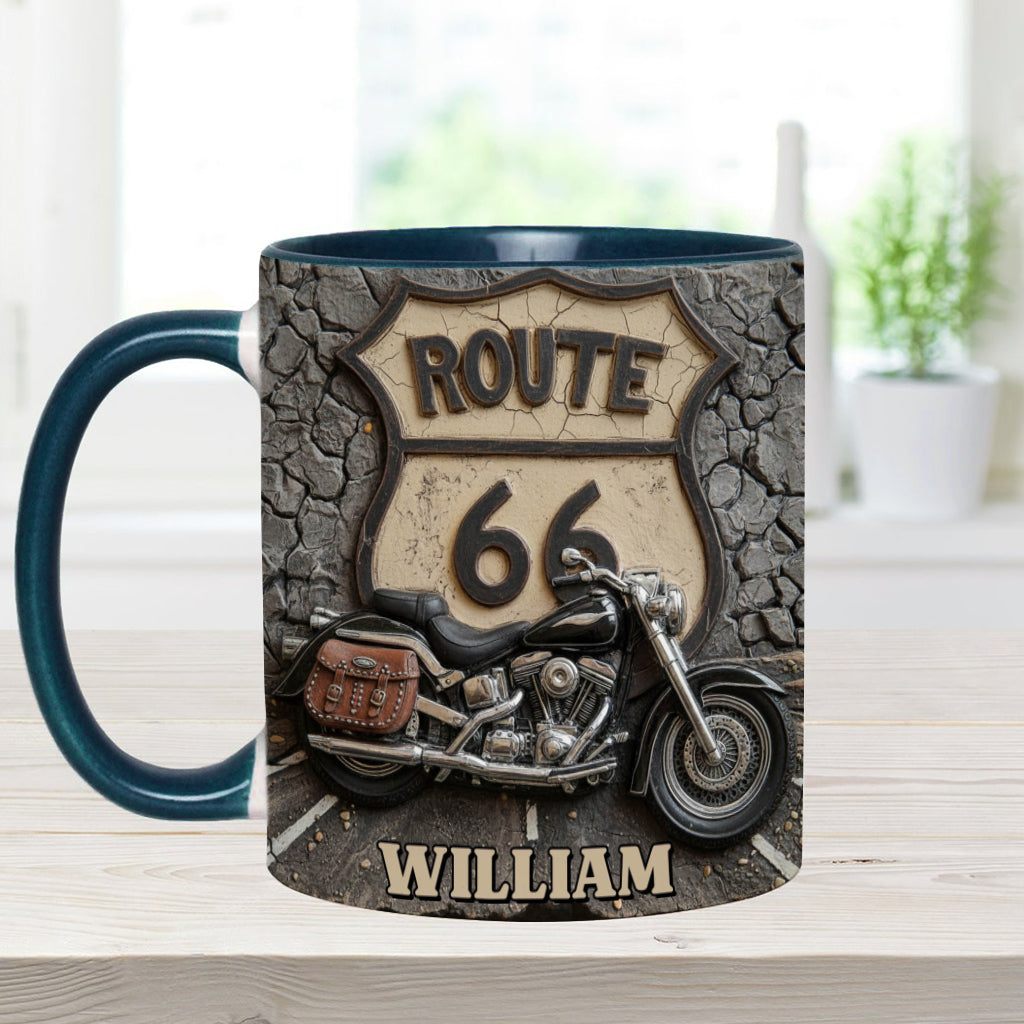 Vintage Road - Personalized Biker Accent Mug