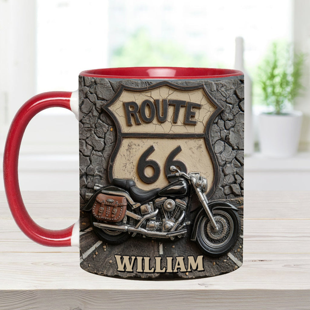 Vintage Road - Personalized Biker Accent Mug