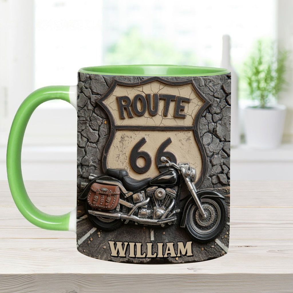 Vintage Road - Personalized Biker Accent Mug