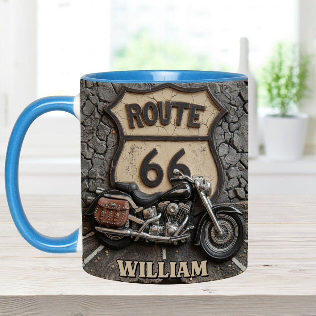 Vintage Road - Personalized Biker Accent Mug