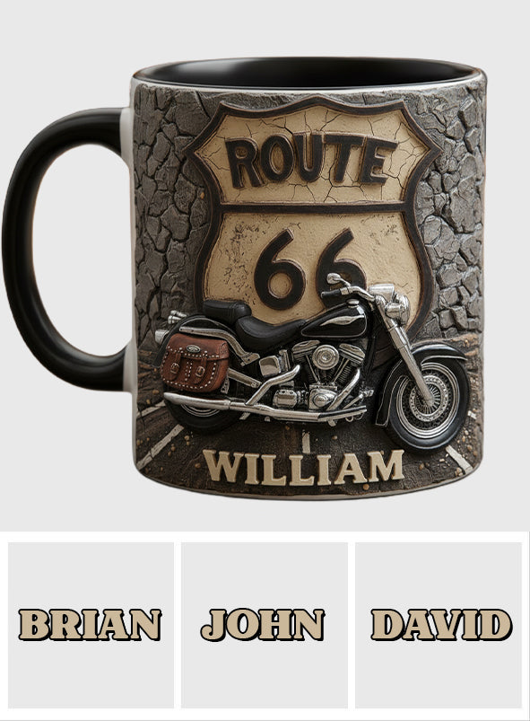 Vintage Road - Personalized Biker Accent Mug