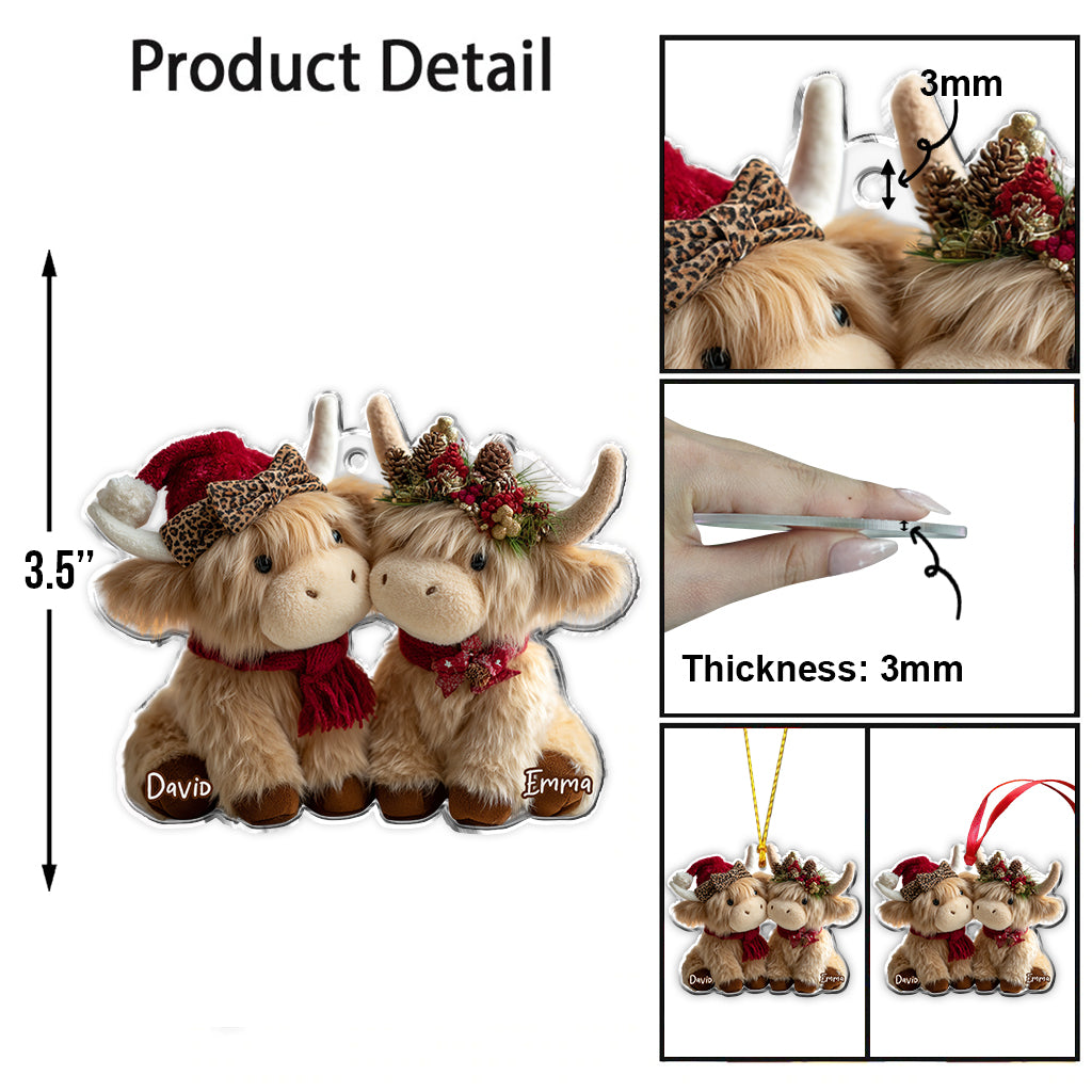 You & Me We Got This - Personalized Highland Cow Ornament