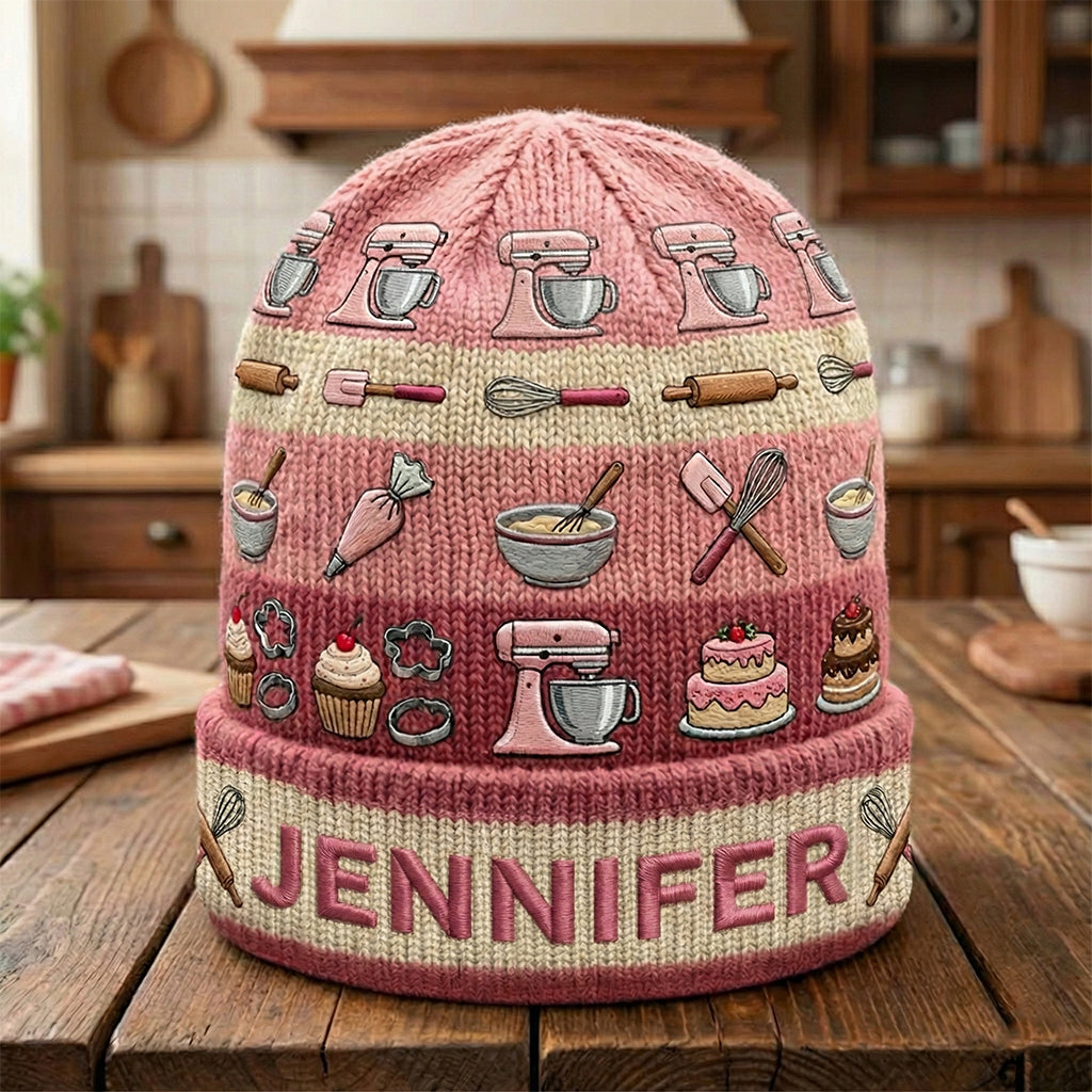 Baking Lovers & Pastry Chefs - Personalized Baking Beanie Hat