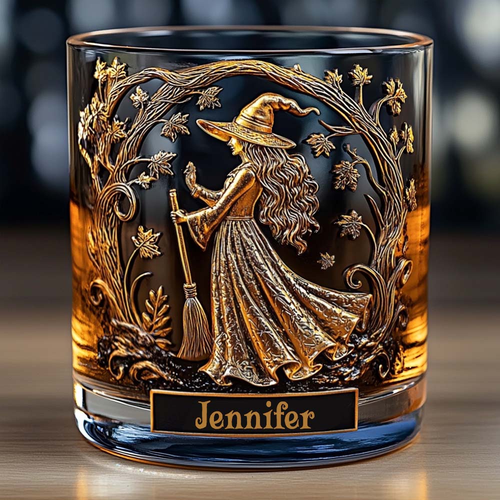 Cool Witches Drink Whiskey - Personalized Witch Whiskey Glass