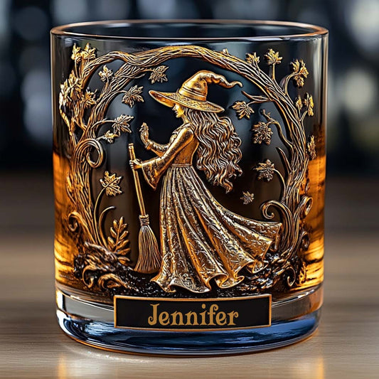 Cool Witches Drink Whiskey - Personalized Witch Whiskey Glass