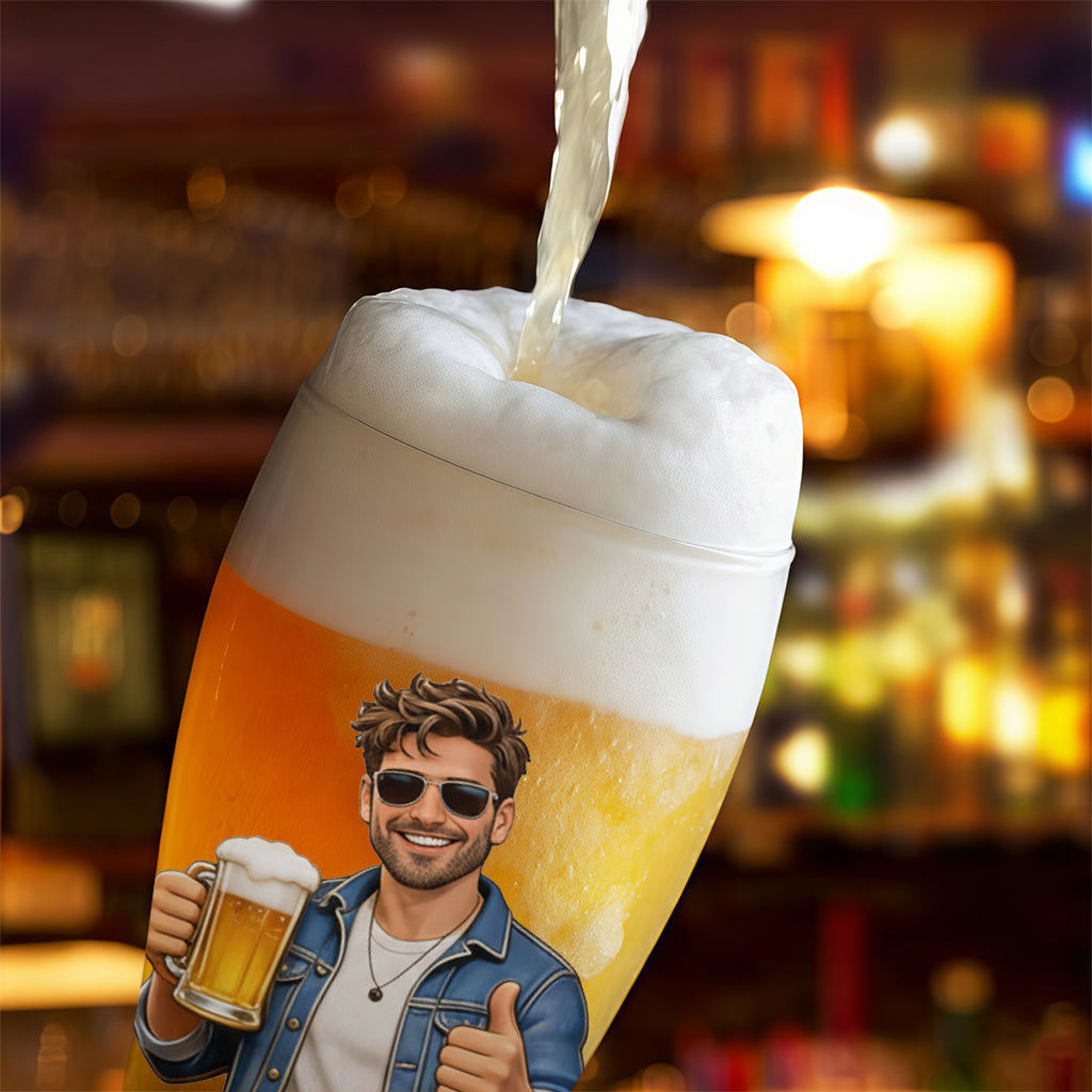 Custom Any Photo Beer Lovers - Personalized Beer Pint