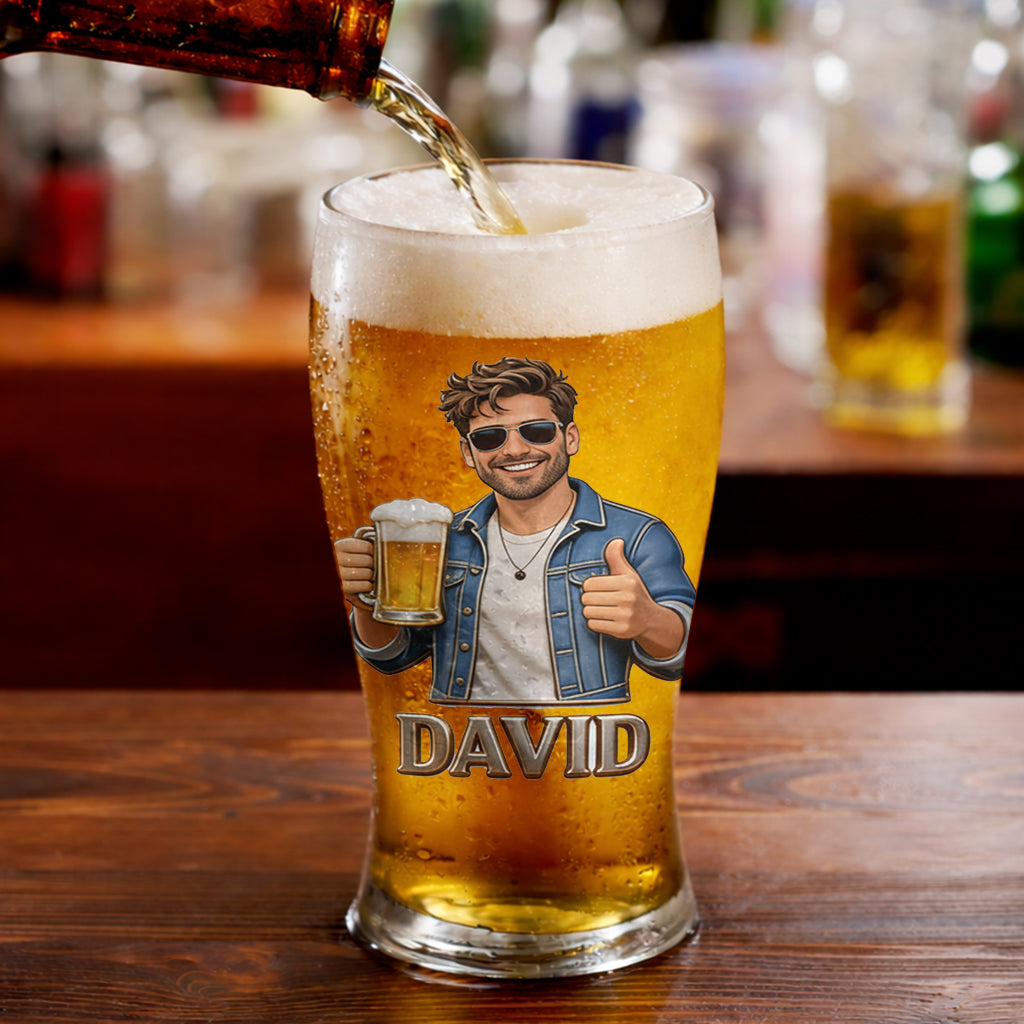 Custom Any Photo Beer Lovers - Personalized Beer Pint