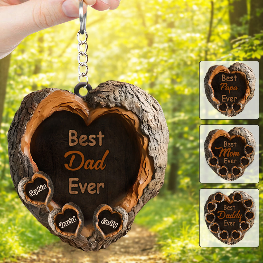 Best Dad Ever - Personalized Father Keychain