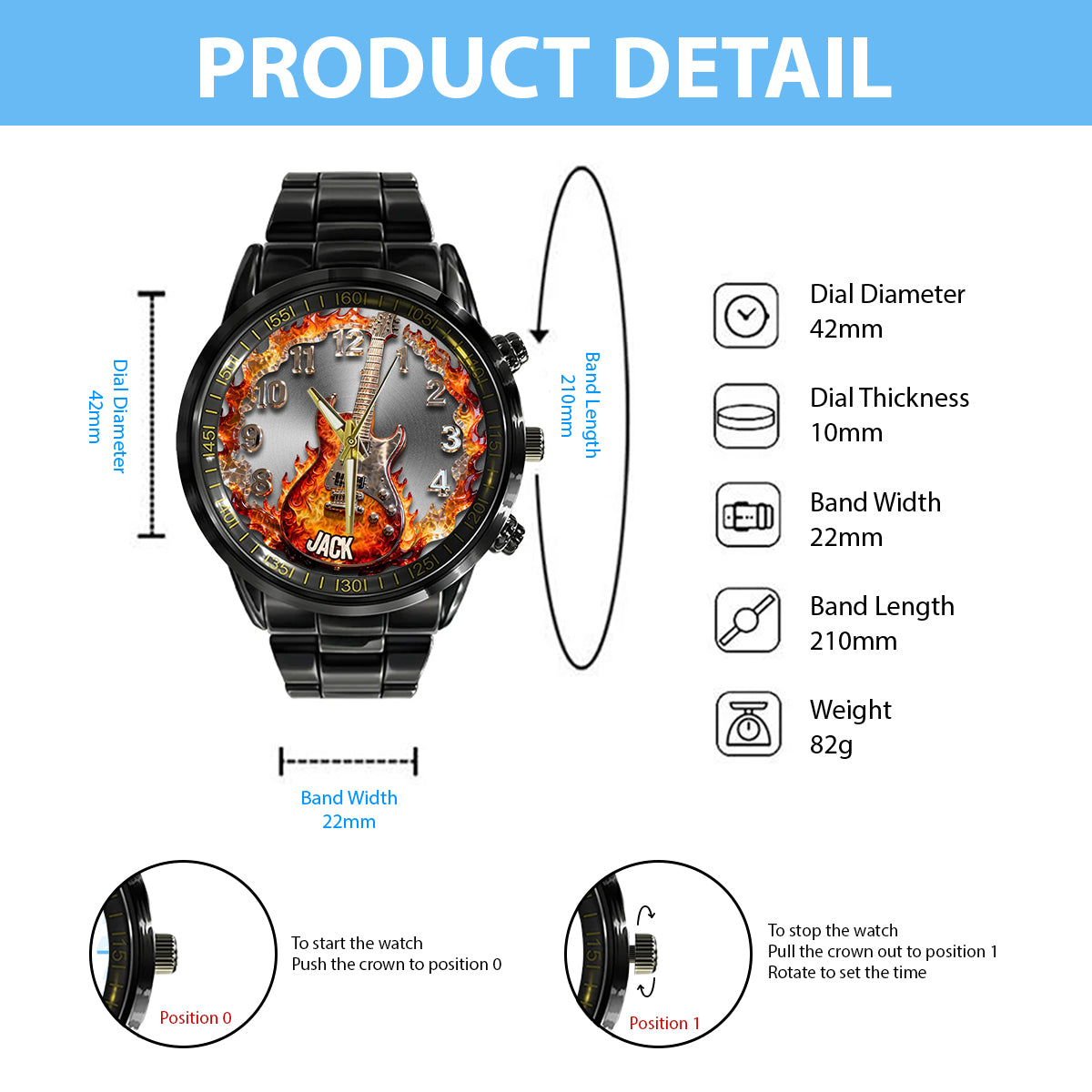 I'm A Guitarist - Personalized Guitar Hand Watch