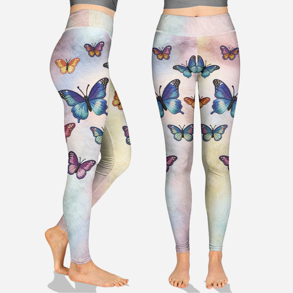 Colorful Butterflies - Personalized Butterfly Hoodie and Leggings
