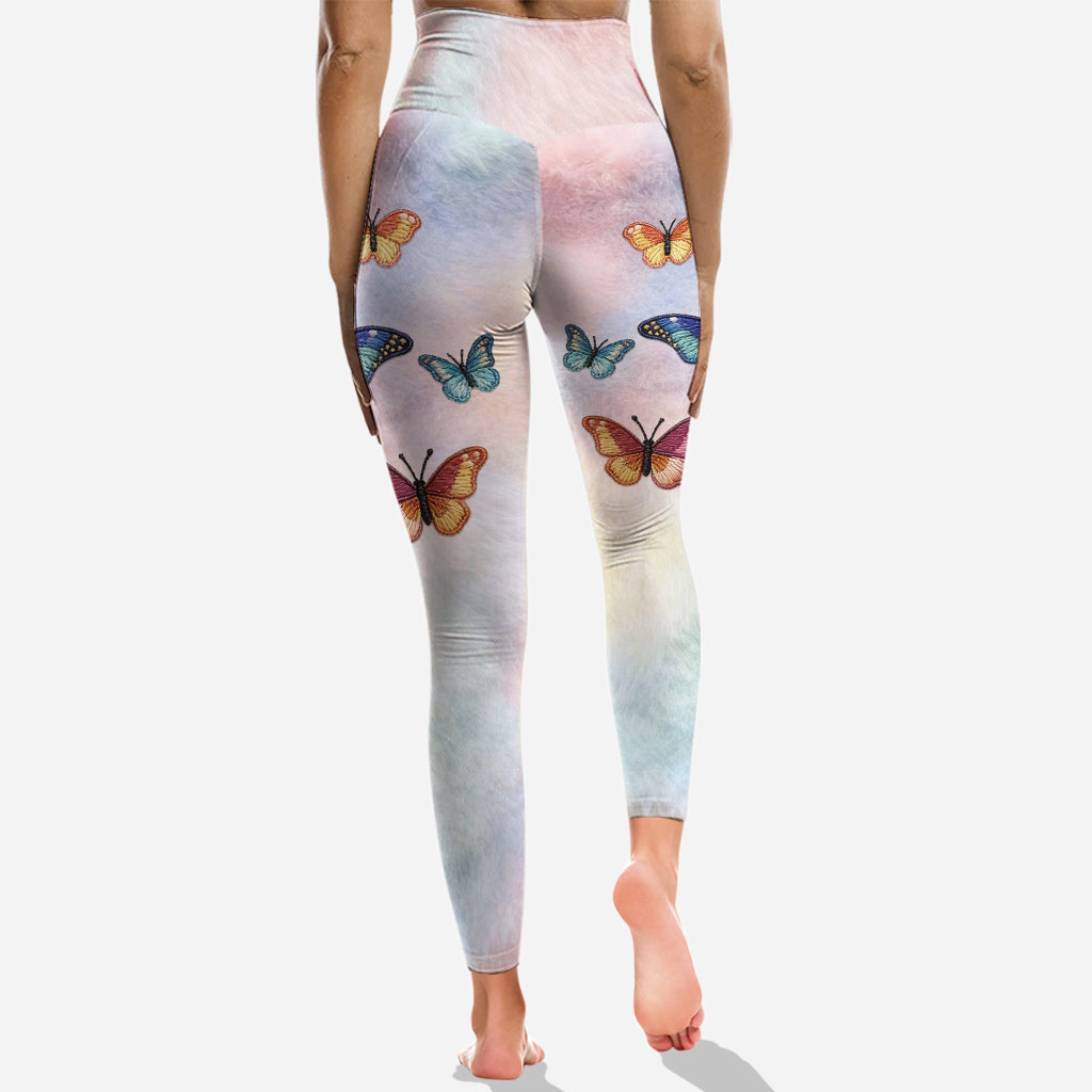 Colorful Butterflies - Personalized Butterfly Hoodie and Leggings