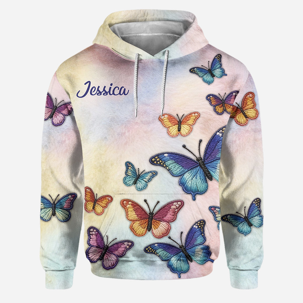 Colorful Butterflies - Personalized Butterfly Hoodie and Leggings