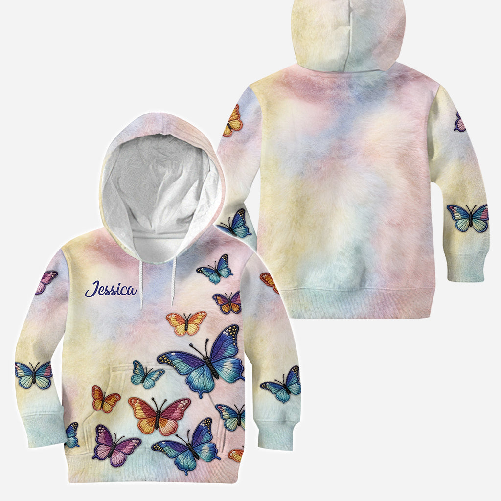 Colorful Butterflies - Personalized Butterfly Hoodie and Leggings
