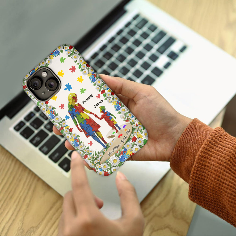 You'll Never Walk Alone - Personalized Autism Awareness Full Print Phone Case