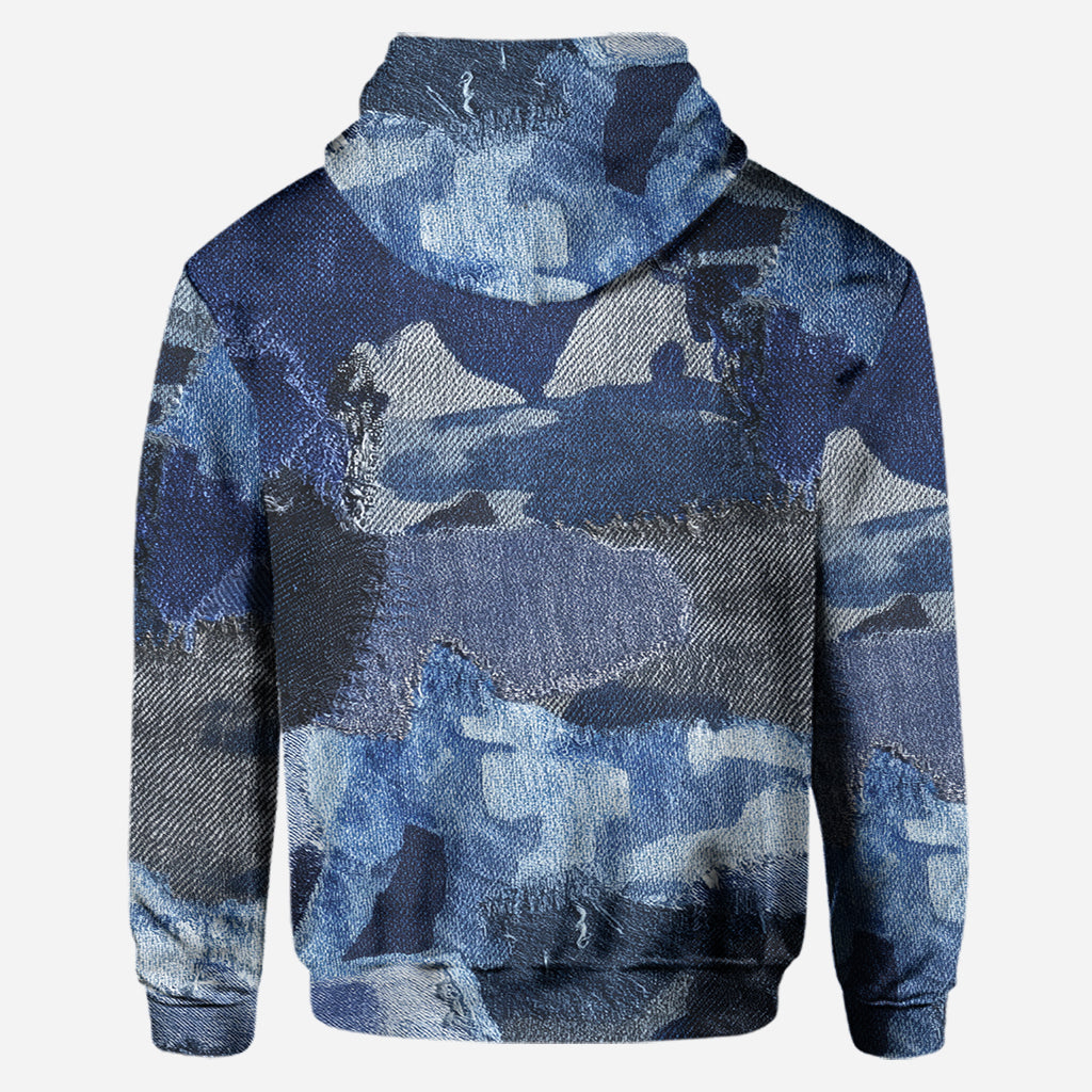 Denim Skull - Personalized Skull Hoodie and Leggings