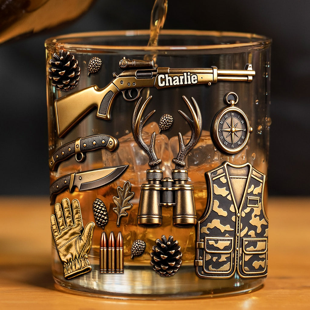 Love Hunting - Personalized Hunting Whiskey Glass
