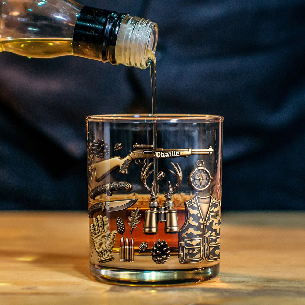 Love Hunting - Personalized Hunting Whiskey Glass