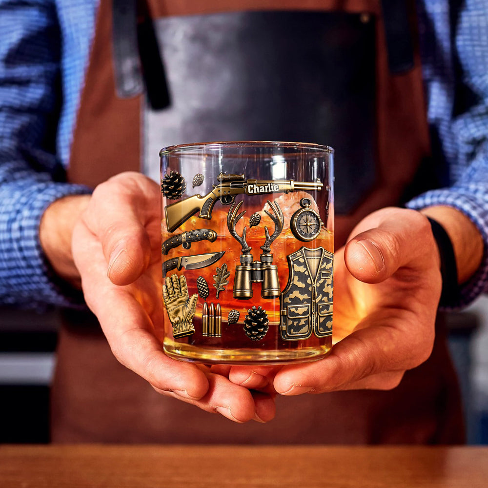 Love Hunting - Personalized Hunting Whiskey Glass