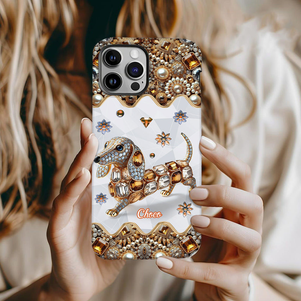 Love Dachshunds - Personalized Dog Full Print Phone Case