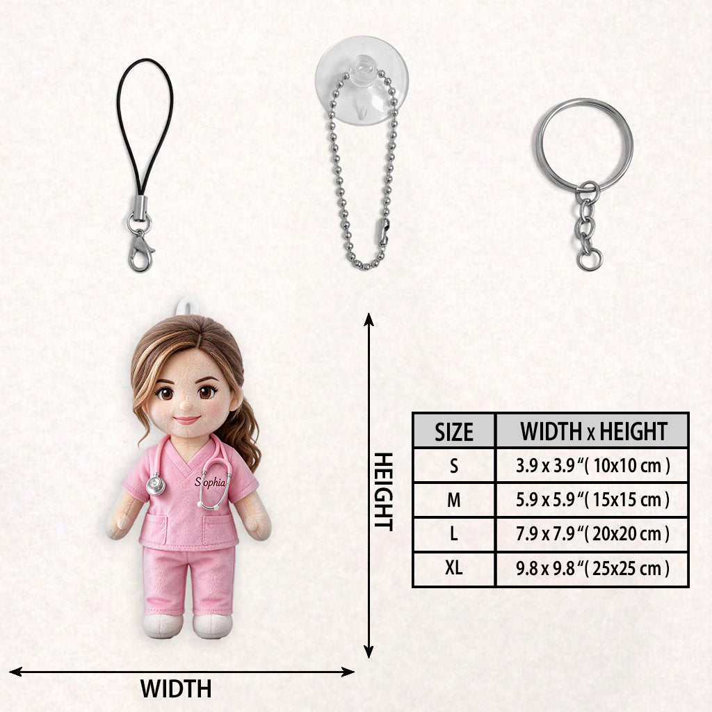 Nurse Life - Personalized Nurse Plush Keychain